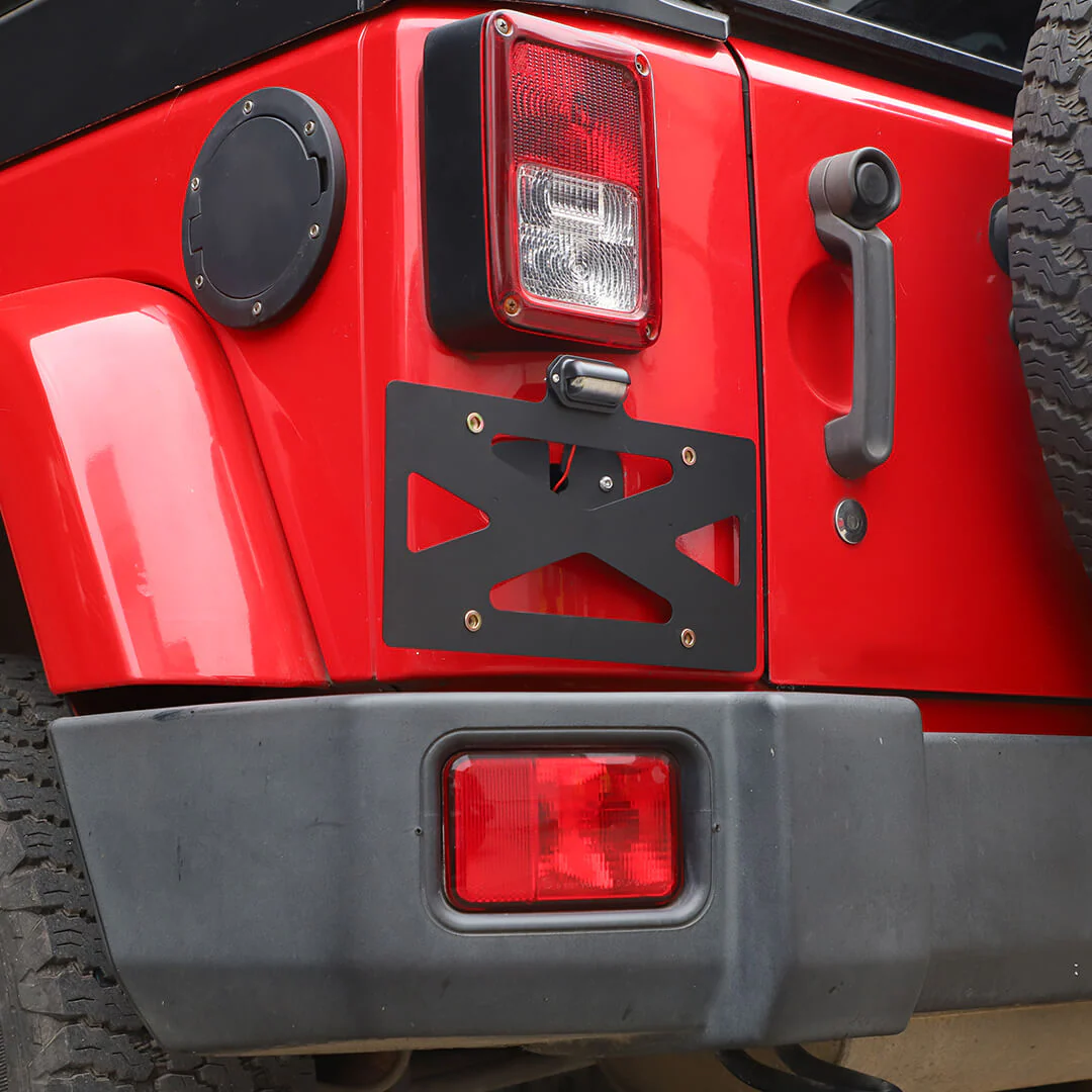 For 2007-2018 Jeep Wrangler JK Rear License Plate Seat Bracket Accessories - Image 6
