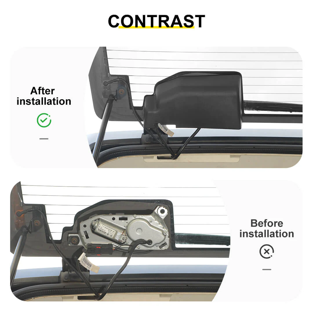 For 2007-2018 Jeep Wrangler JK Rear Tailgate glass Hardtop Wiper Motor Cover Trim Panel - Image 2