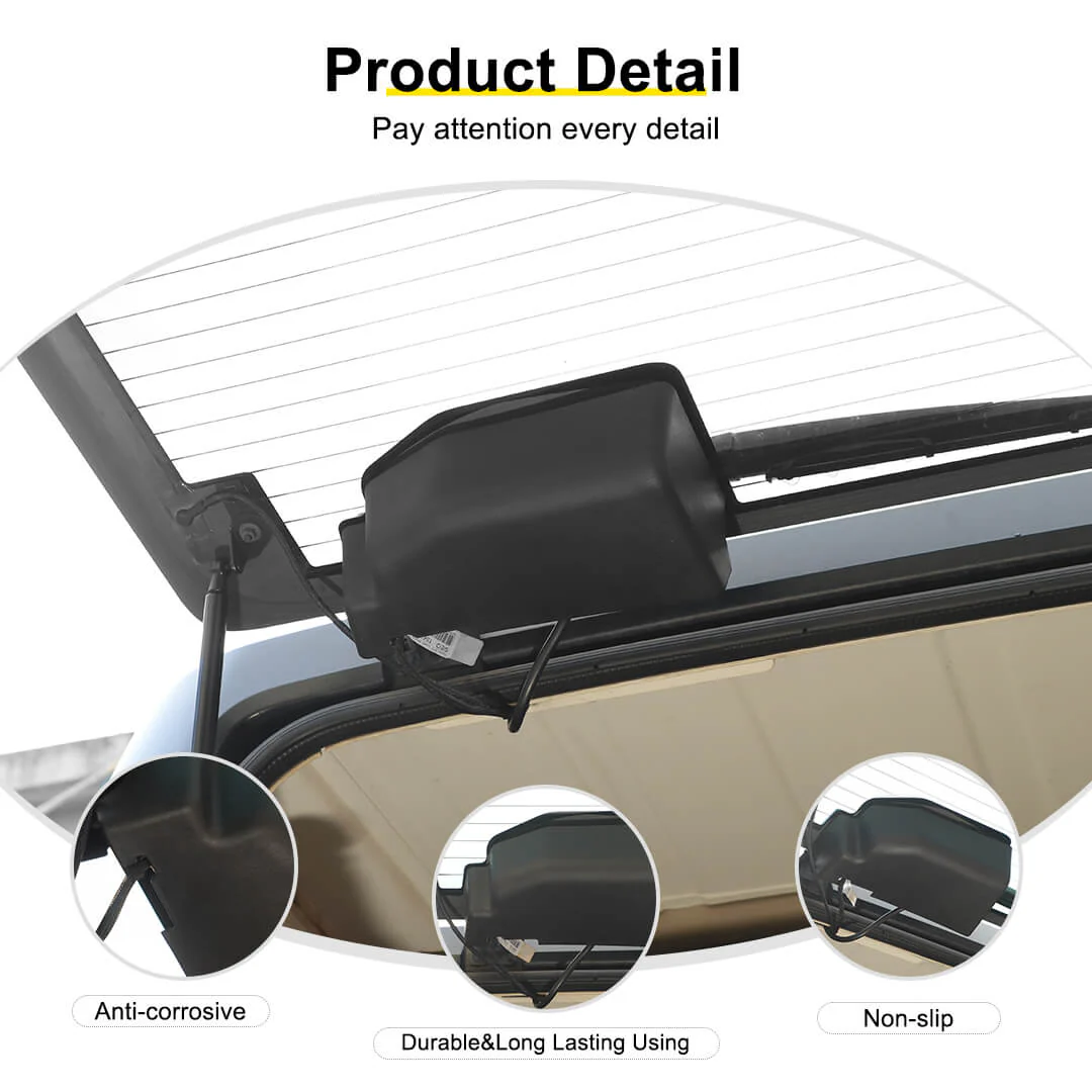 For 2007-2018 Jeep Wrangler JK Rear Tailgate glass Hardtop Wiper Motor Cover Trim Panel - Image 7