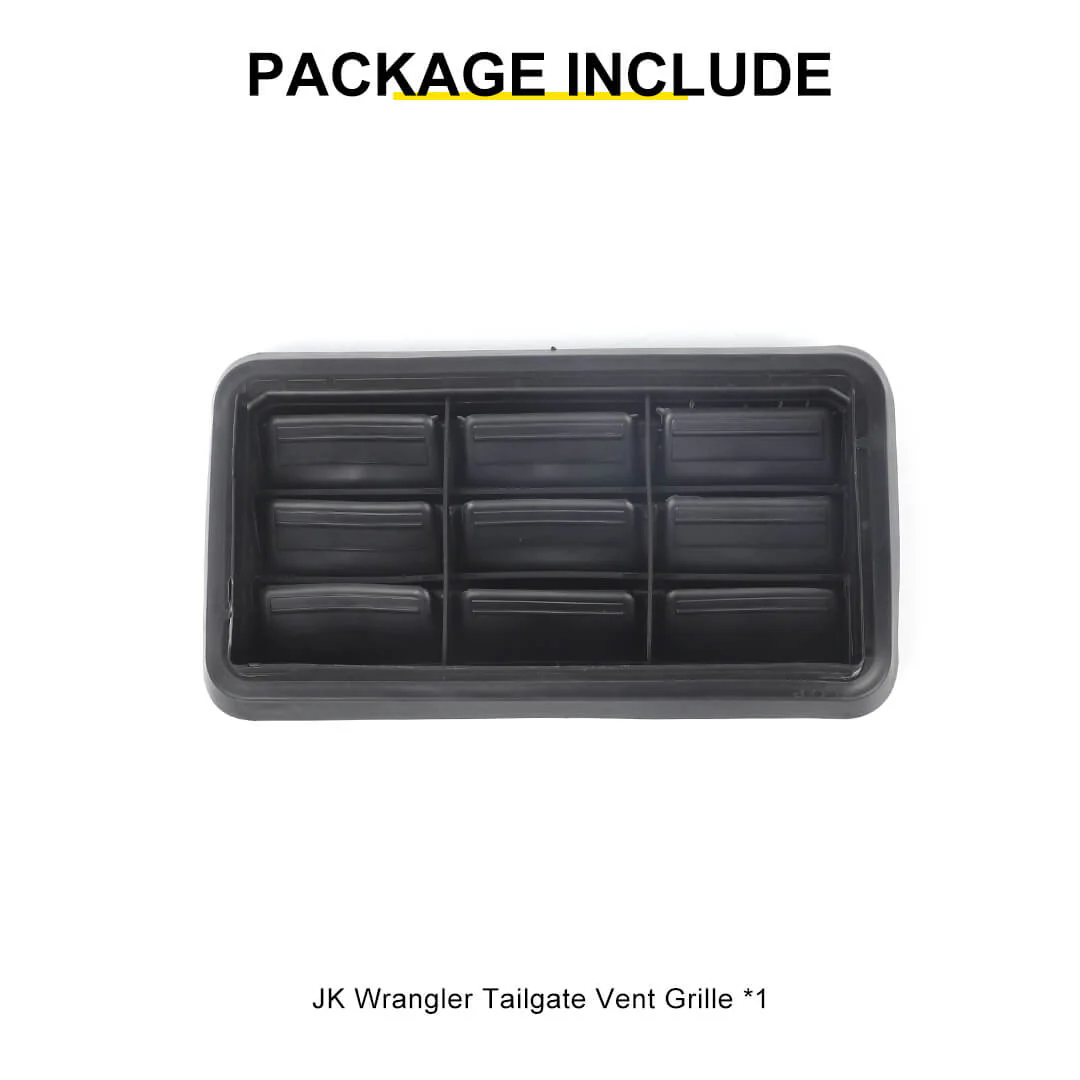For 2007-2018 Jeep Wrangler JK Rear Tailgate Tail Gate Vent Grille Trim Cover - Image 11