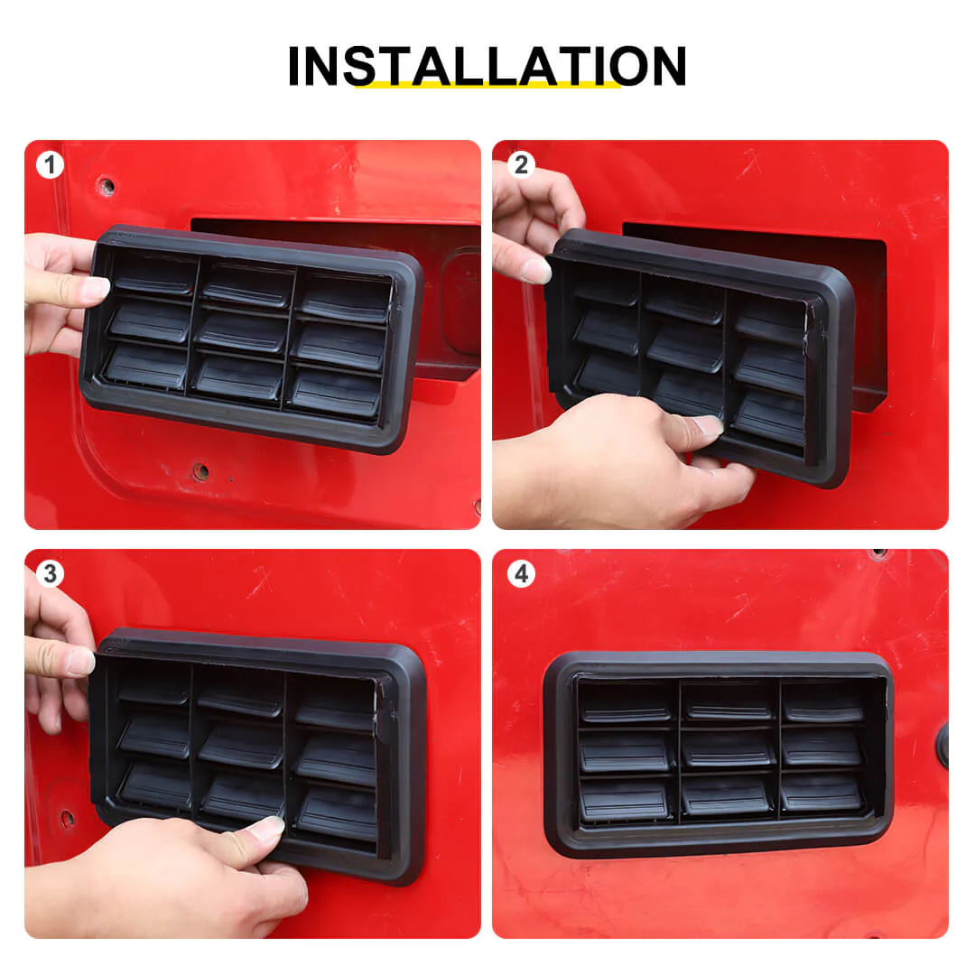 For 2007-2018 Jeep Wrangler JK Rear Tailgate Tail Gate Vent Grille Trim Cover - Image 6