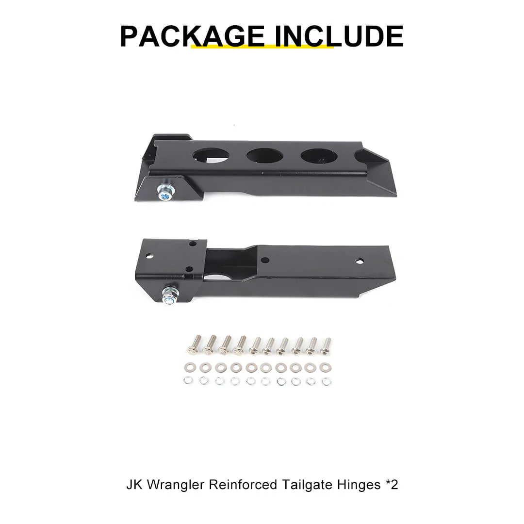 For 2007-2018 Jeep Wrangler JK Rear Trunk Heavy Duty Steel Tailgate Hinge Set (2 pcs) - Image 12