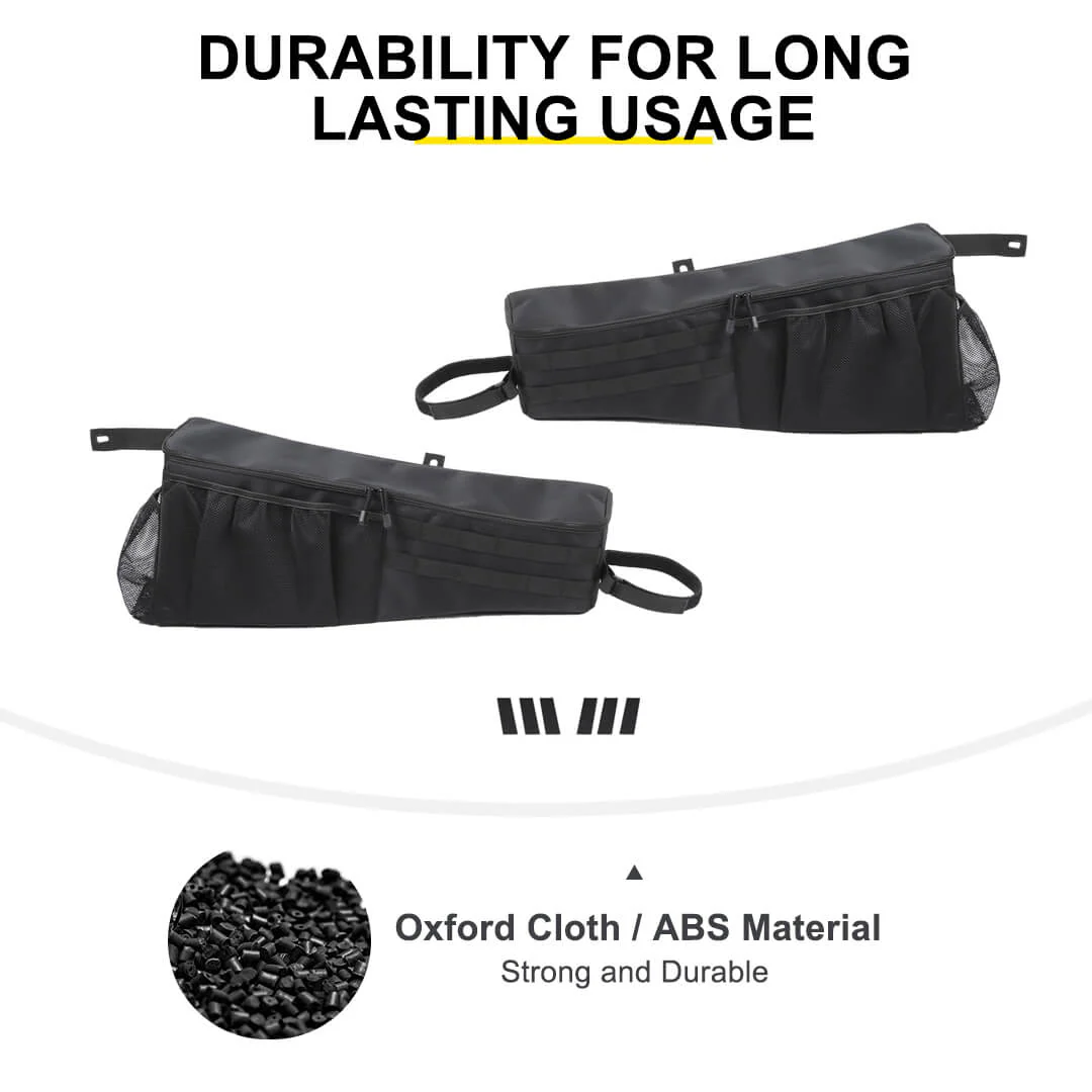 For 2007-2018 Jeep Wrangler JK Rear Trunk Organizer Rear Cargo Storage Side Bag (2 pcs) - Image 11