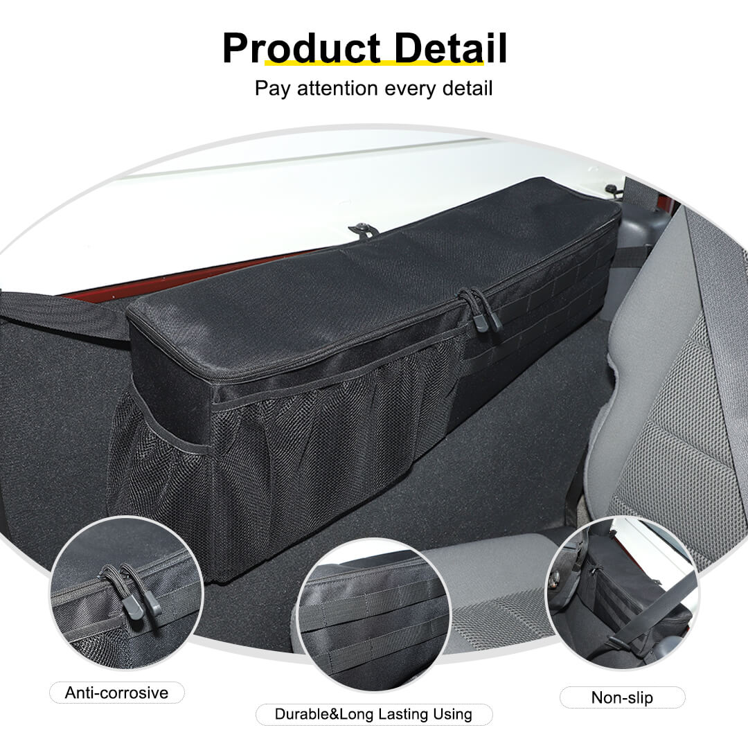 For 2007-2018 Jeep Wrangler JK Rear Trunk Organizer Rear Cargo Storage Side Bag (2 pcs) - Image 9