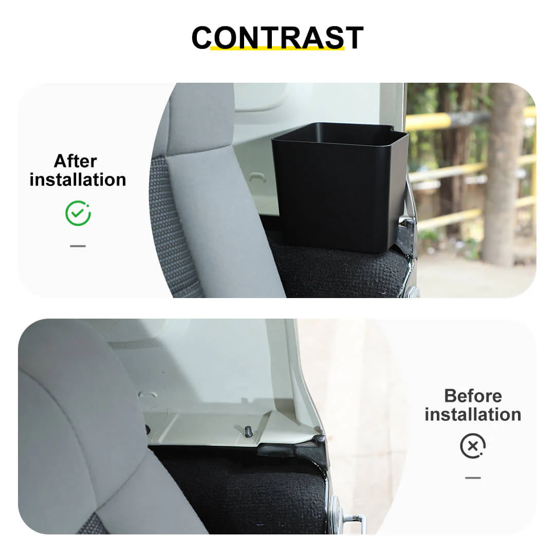 For 2007-2018 Jeep Wrangler JK Rear Trunk Seat Both Side Storage Box (2 pcs) - Image 2