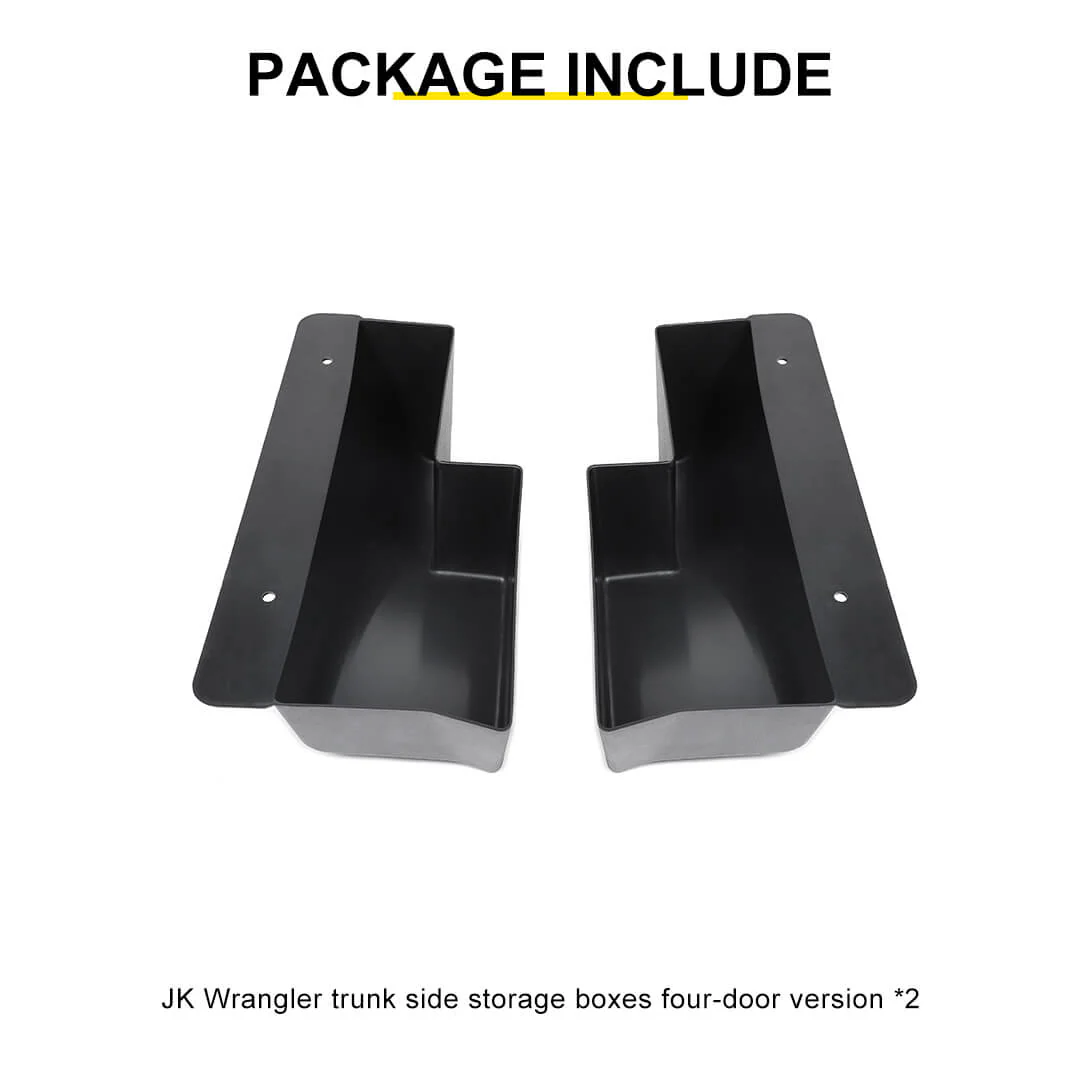 For 2007-2018 Jeep Wrangler JK Rear Trunk Side Storage Box Cargo Organizer Tray - Image 11