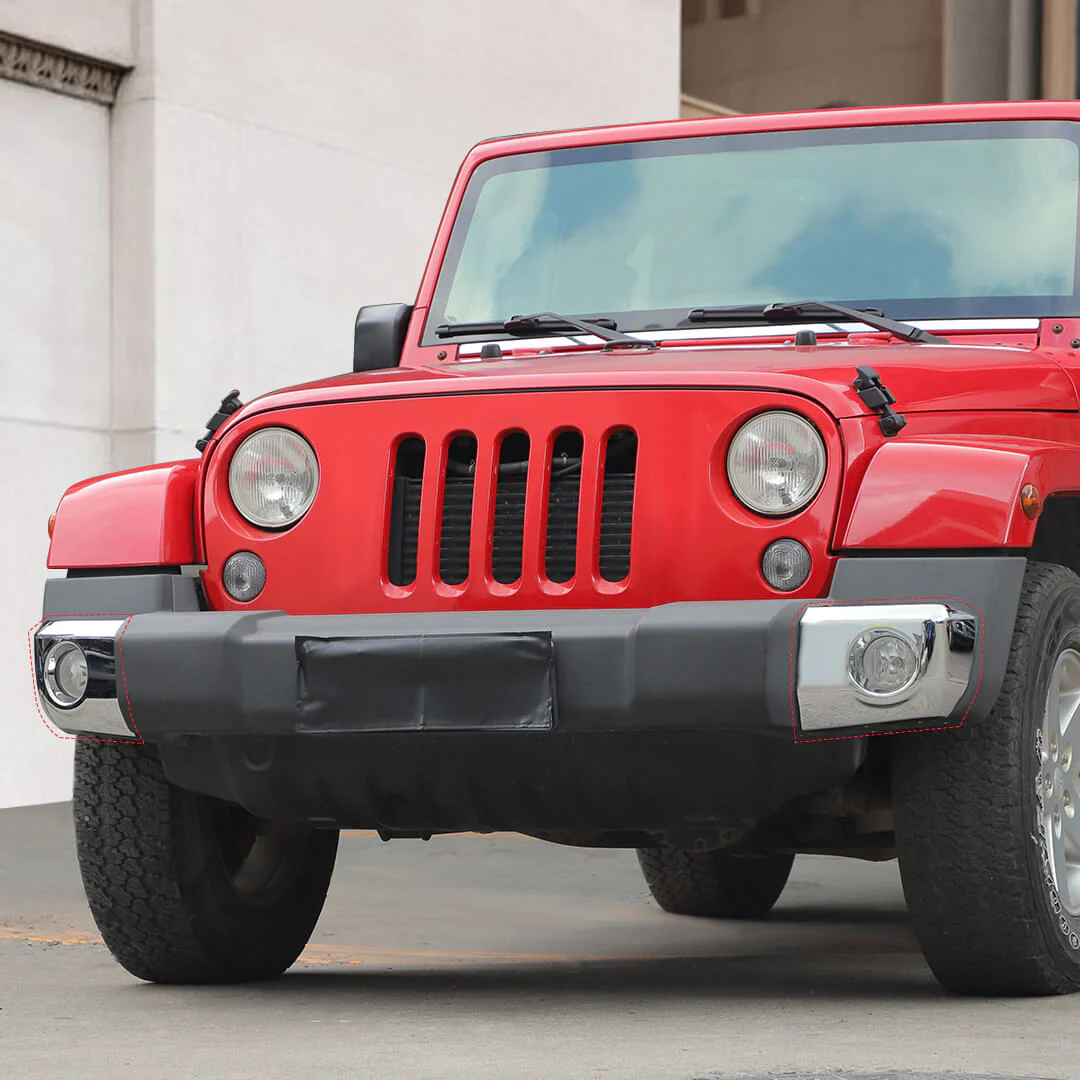 For 2007-2018 Jeep Wrangler JK Scratch Protect Front Bumper Corner Cover Trim (2 pcs) - Image 3