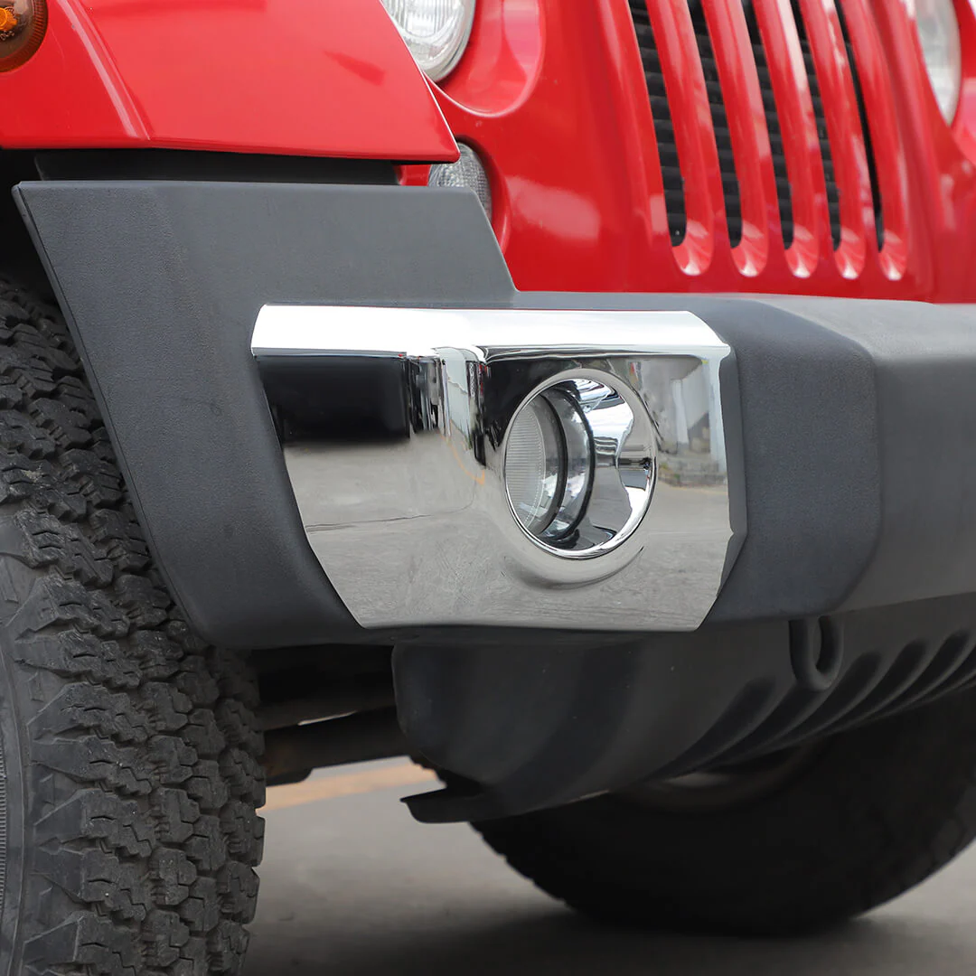 For 2007-2018 Jeep Wrangler JK Scratch Protect Front Bumper Corner Cover Trim (2 pcs) - Image 4