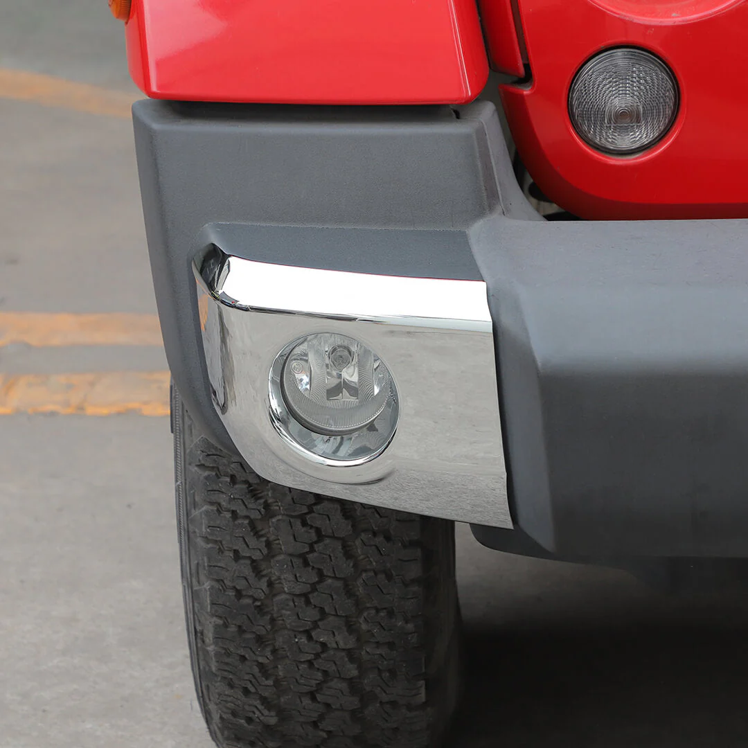 For 2007-2018 Jeep Wrangler JK Scratch Protect Front Bumper Corner Cover Trim (2 pcs) - Image 5