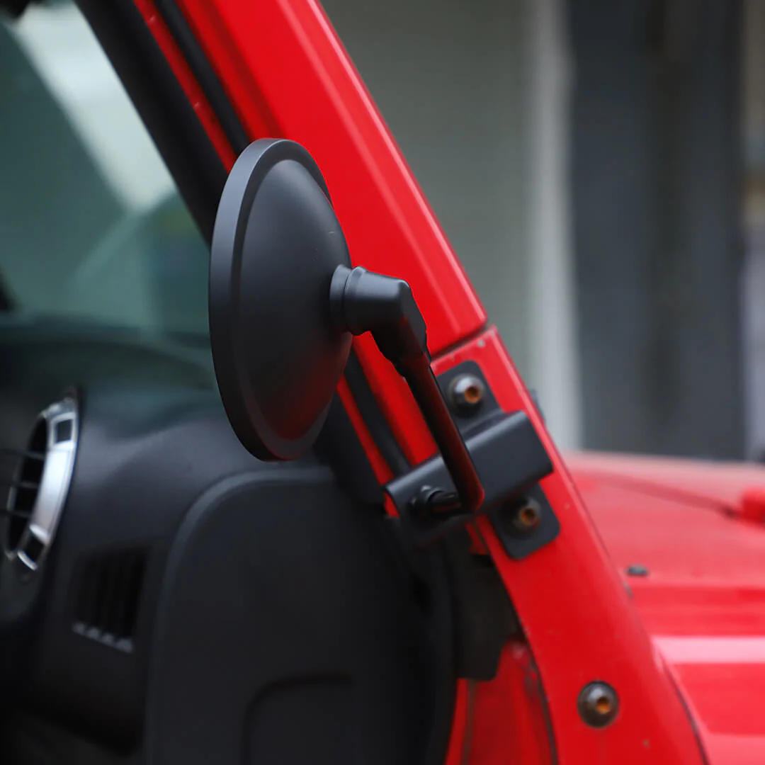 For 2007-2018 Jeep Wrangler JK Side Mirrors Doorless A-Pillar Mount Rear View Mirror (2 pcs) - Image 7