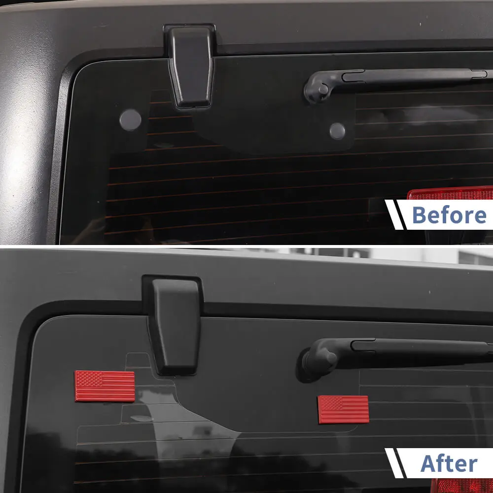 For 2007-2018 Jeep Wrangler JK Tailgate Rear Glass Door Decorative Cover - Image 2