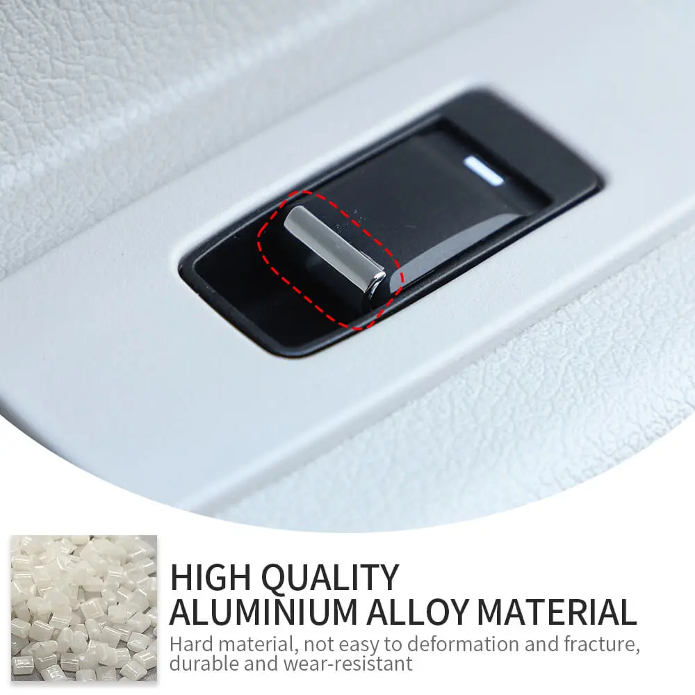 For 2008-2016 Jeep Compass/2011-2016 Patriot 8 x Window Lift Switch Button Trim Cover Sticker Chrome - Image 7
