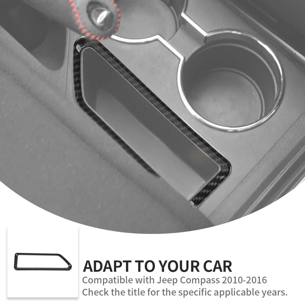 For 2010-2016 Jeep Compass & Patriot Front Cup Holder Side Storage Box Cover Trim - Image 7