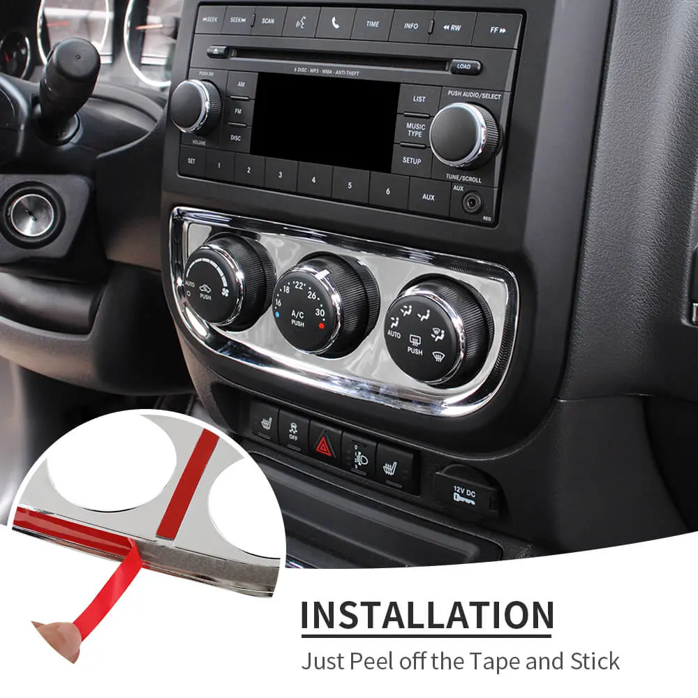For 2010-2016 Jeep Compass & Patriot Interior Air Conditioning Switch Panel Trim Decoration Cover - Image 6