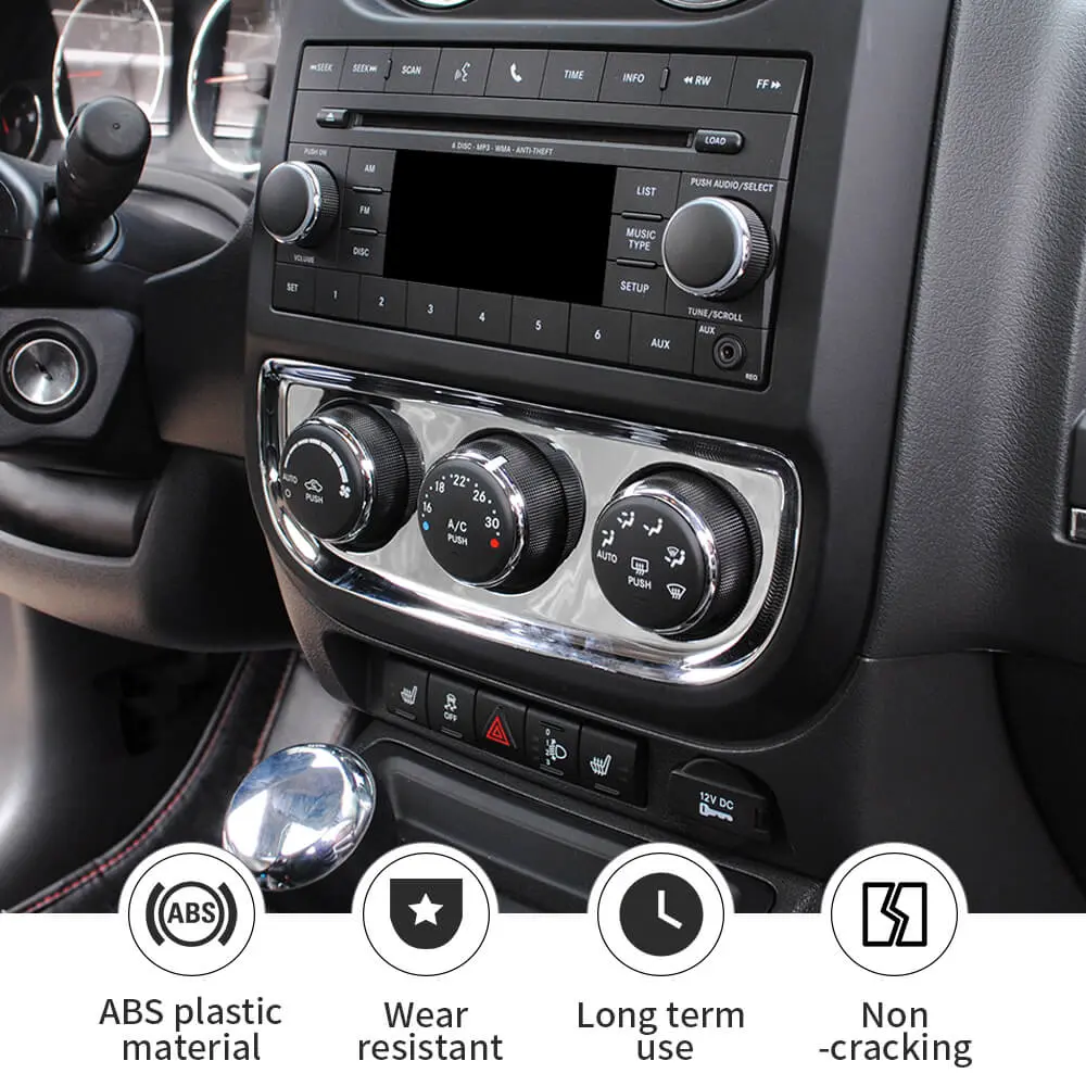 For 2010-2016 Jeep Compass & Patriot Interior Air Conditioning Switch Panel Trim Decoration Cover - Image 9