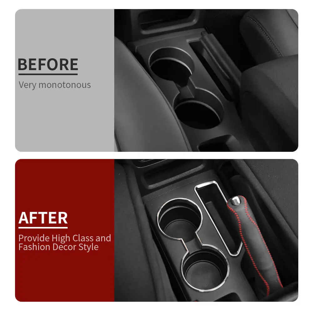For 2010-2016 Jeep Compass & Patriot Interior Center Console Water Cup Holder Cover Trim - Image 2