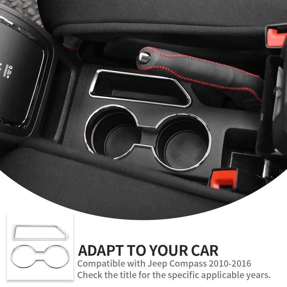 For 2010-2016 Jeep Compass & Patriot Interior Center Console Water Cup Holder Cover Trim - Image 9