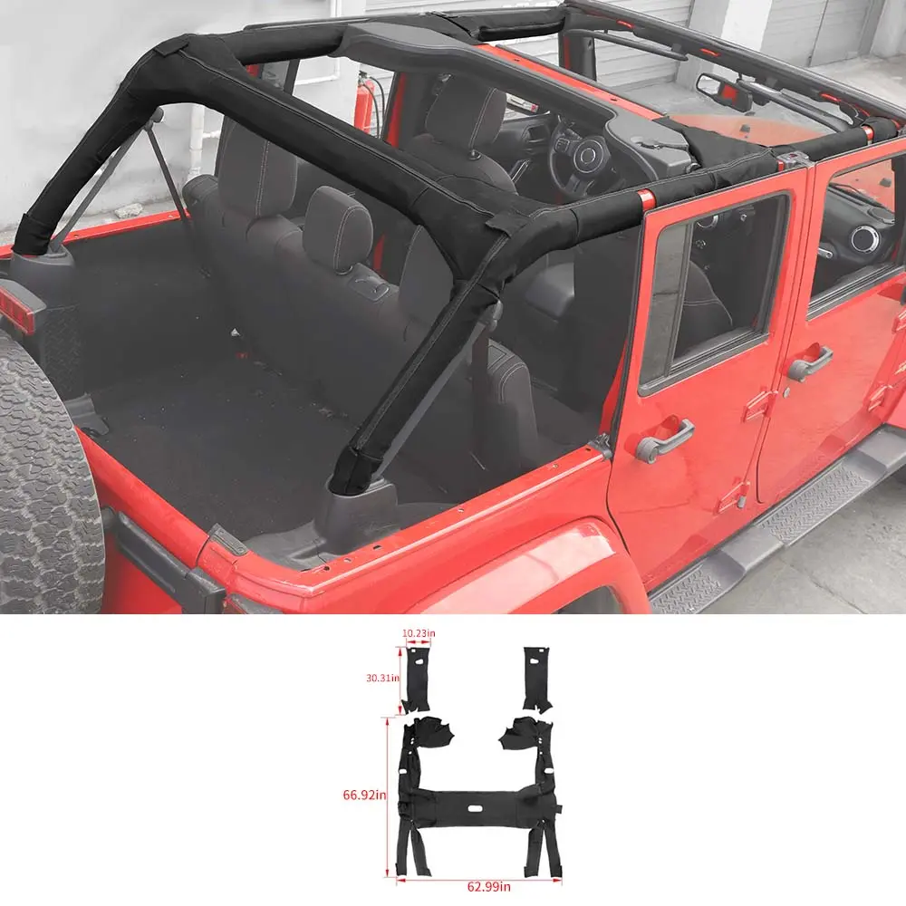 For 2011-2018 Jeep Wrangler JK Roll Bar Cover Protect prevent scratch - Image 2
