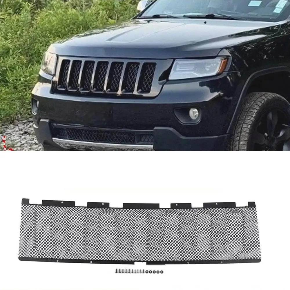 For 2011-2013 Jeep Grand Cherokee Front Bumper Upper Grille Insect Screen Trim
