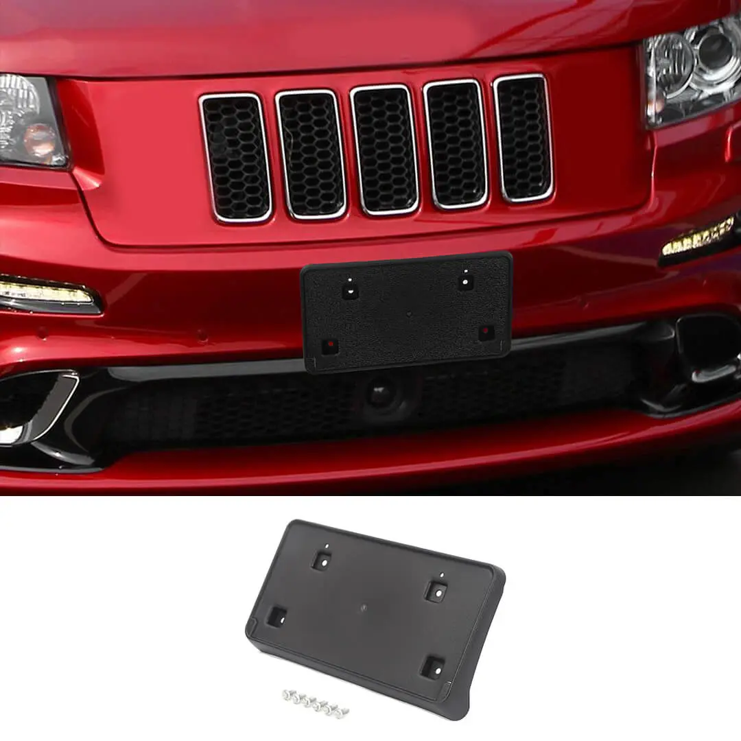 For 2011-2013 Jeep Grand Cherokee WK2 Front Bumper License Plate Holder Bracket