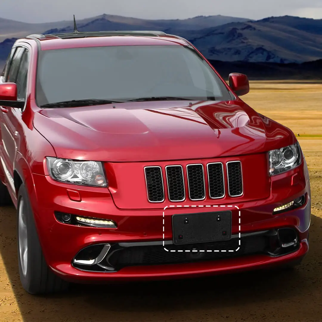 For 2011-2013 Jeep Grand Cherokee WK2 Front Bumper License Plate Holder Bracket - Image 3
