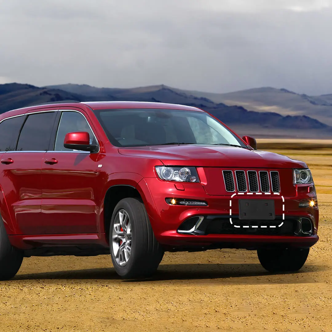 For 2011-2013 Jeep Grand Cherokee WK2 Front Bumper License Plate Holder Bracket - Image 4