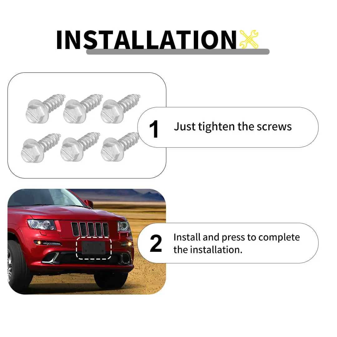 For 2011-2013 Jeep Grand Cherokee WK2 Front Bumper License Plate Holder Bracket - Image 7