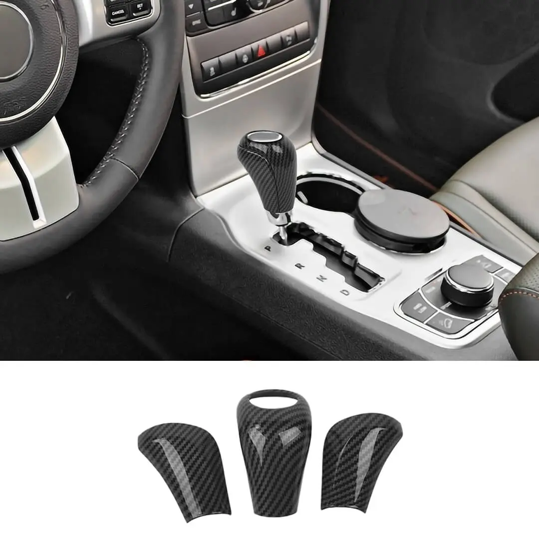 For 2011-2013 Jeep Grand Cherokee WK2 Interior Gear Shift Knob Head Cover Trim (3 pcs)