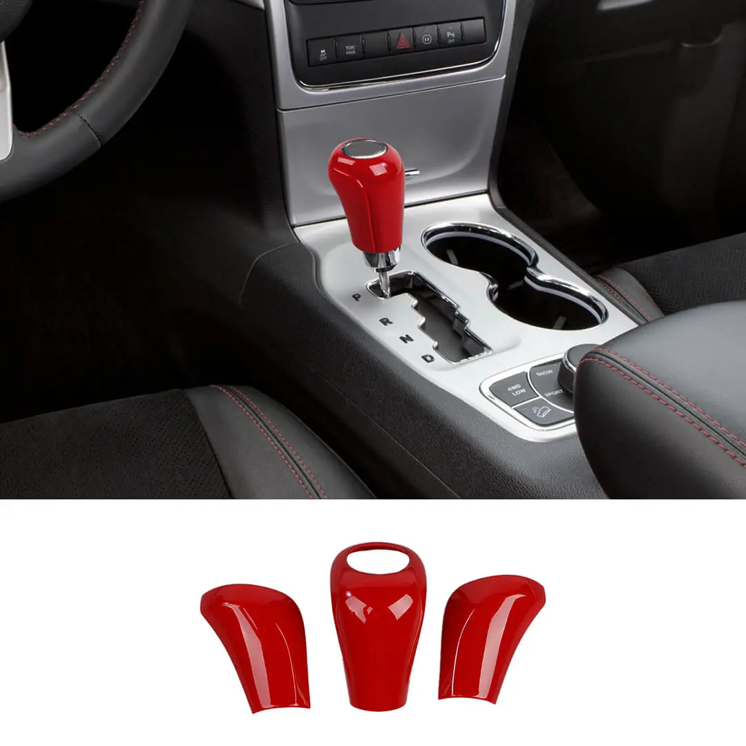 For 2011-2013 Jeep Grand Cherokee WK2 Interior Gear Shift Knob Head Cover Trim (3 pcs) - Image 10