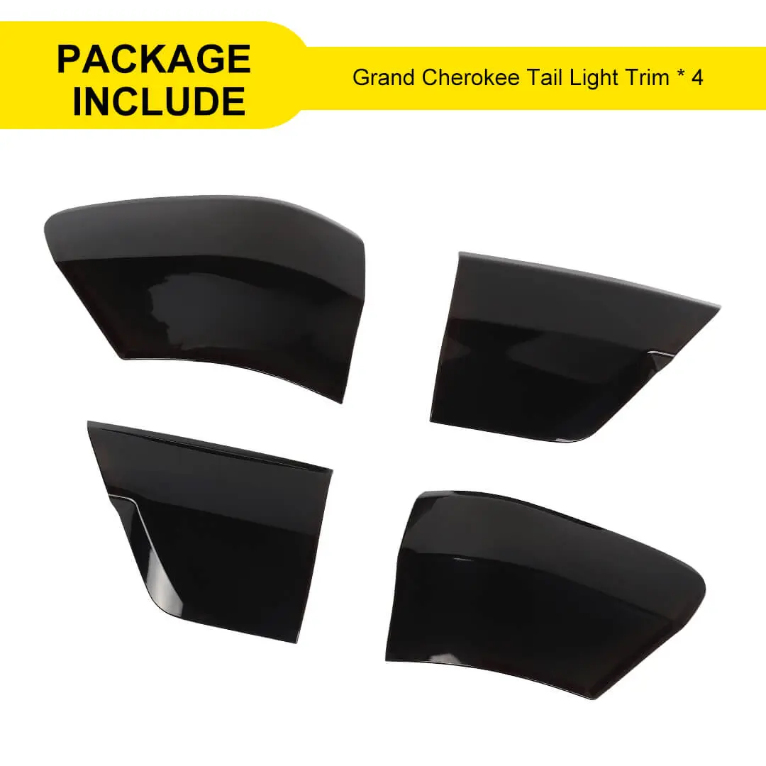 For 2011-2013 Jeep Grand Cherokee WK2 Smoke Black Rear Taillight Lamp Light Trim Cover (4 pcs) - Image 10