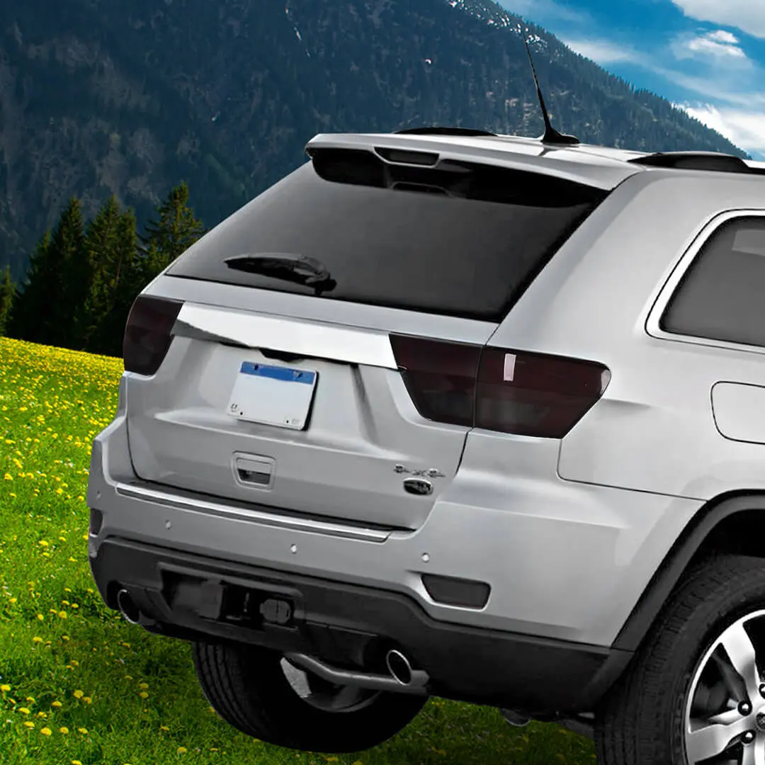 For 2011-2013 Jeep Grand Cherokee WK2 Smoke Black Rear Taillight Lamp Light Trim Cover (4 pcs) - Image 4