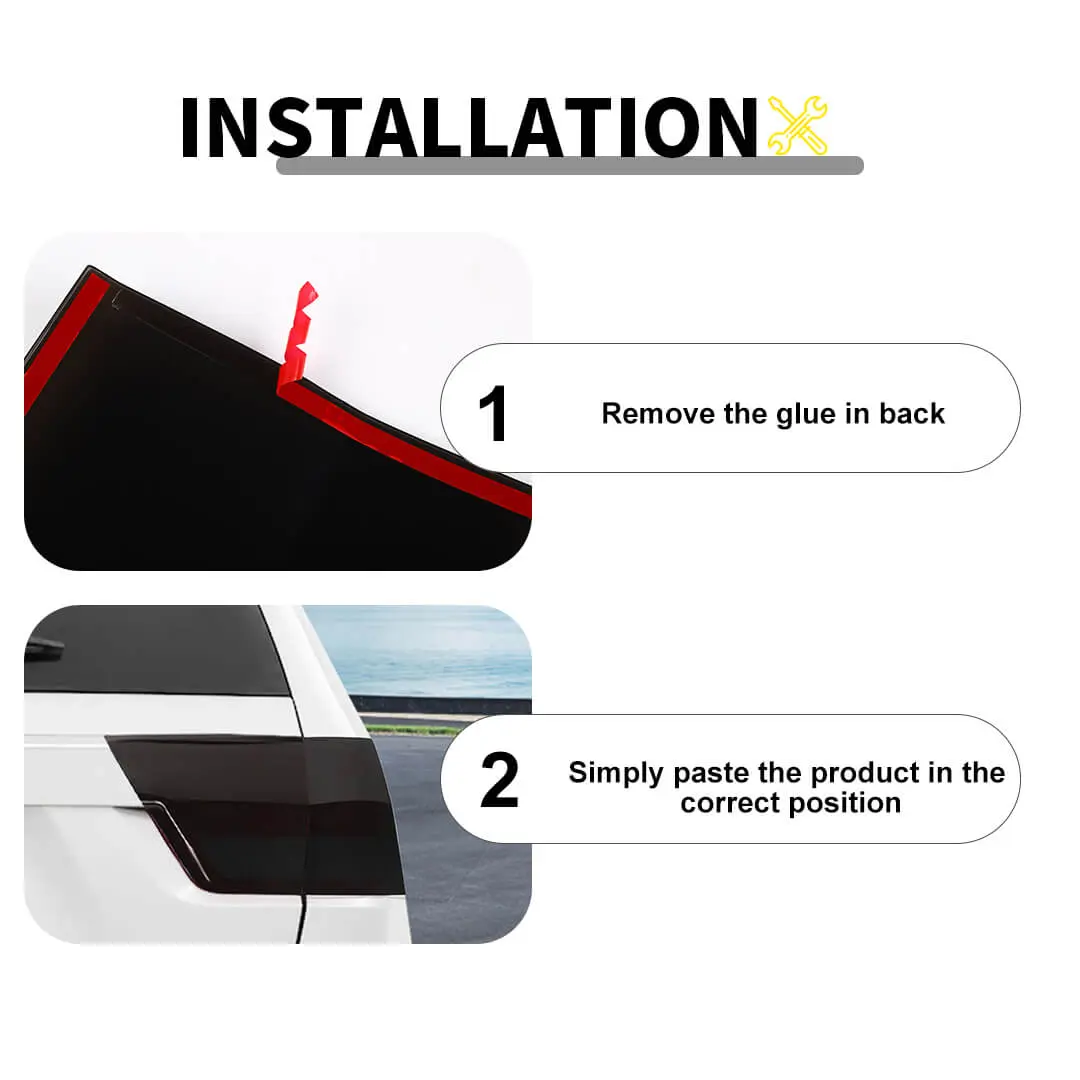 For 2011-2013 Jeep Grand Cherokee WK2 Smoke Black Rear Taillight Lamp Light Trim Cover (4 pcs) - Image 7
