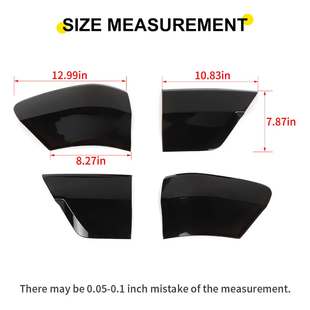 For 2011-2013 Jeep Grand Cherokee WK2 Smoke Black Rear Taillight Lamp Light Trim Cover (4 pcs) - Image 9