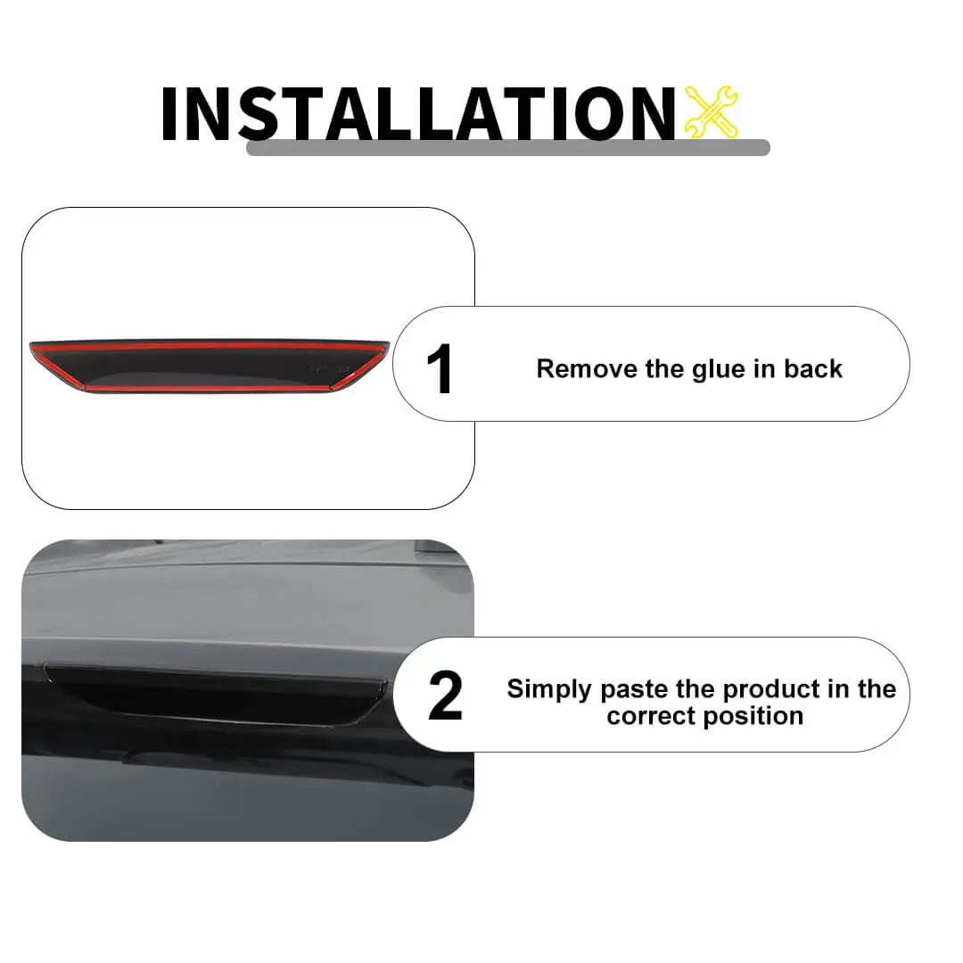 For 2011-2016 Jeep Compass/2011-2022 Grand Cherokee WK2 High Brake Light Lamp Cover Trim - Image 8