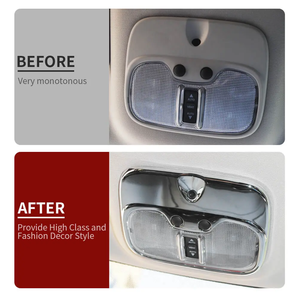 For 2011-2016 Jeep Compass & Patriot Interior Front Reading Light Switch Frame Cover - Image 2