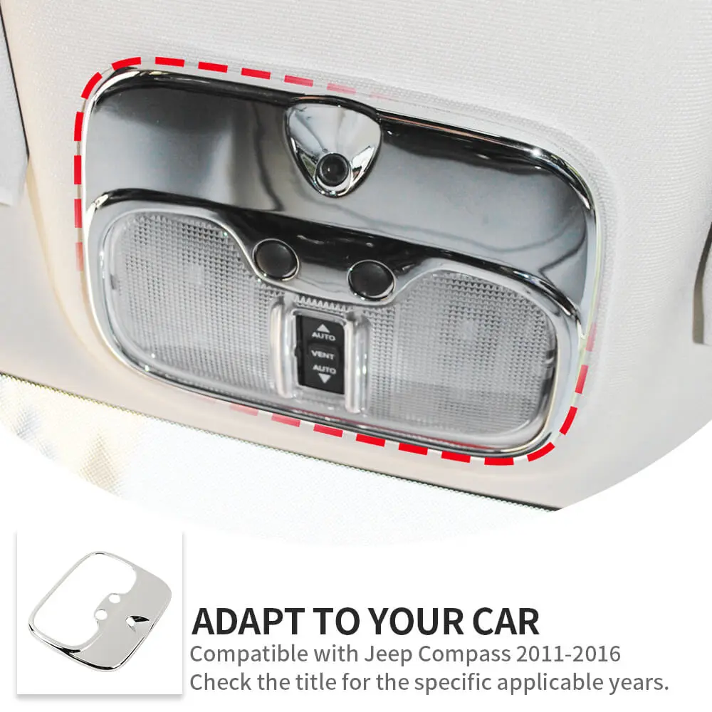 For 2011-2016 Jeep Compass & Patriot Interior Front Reading Light Switch Frame Cover - Image 7