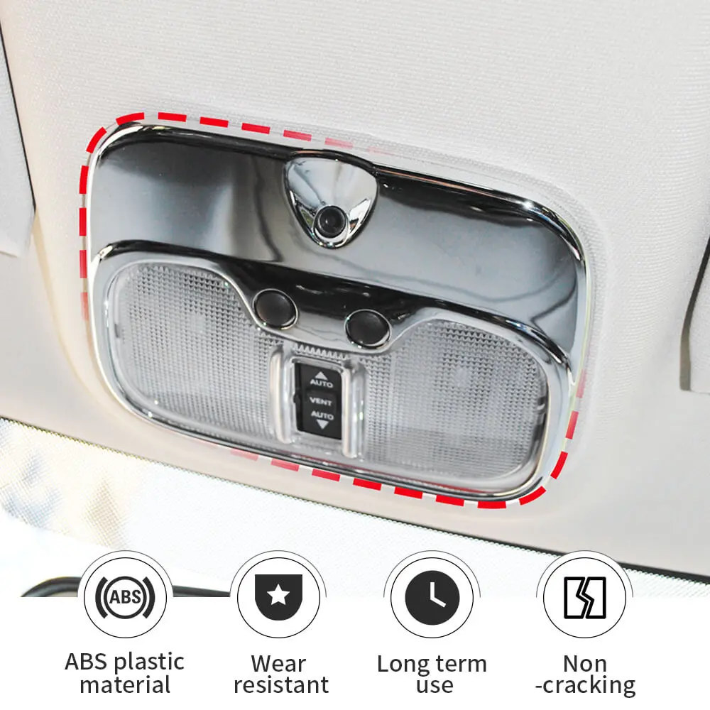 For 2011-2016 Jeep Compass & Patriot Interior Front Reading Light Switch Frame Cover - Image 9