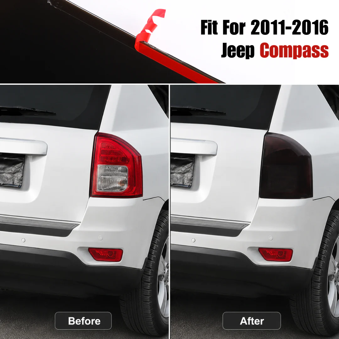 For 2011-2016 Jeep Compass Rear Taillight Tail Lamp Guard Cover Decor Trim - Image 2