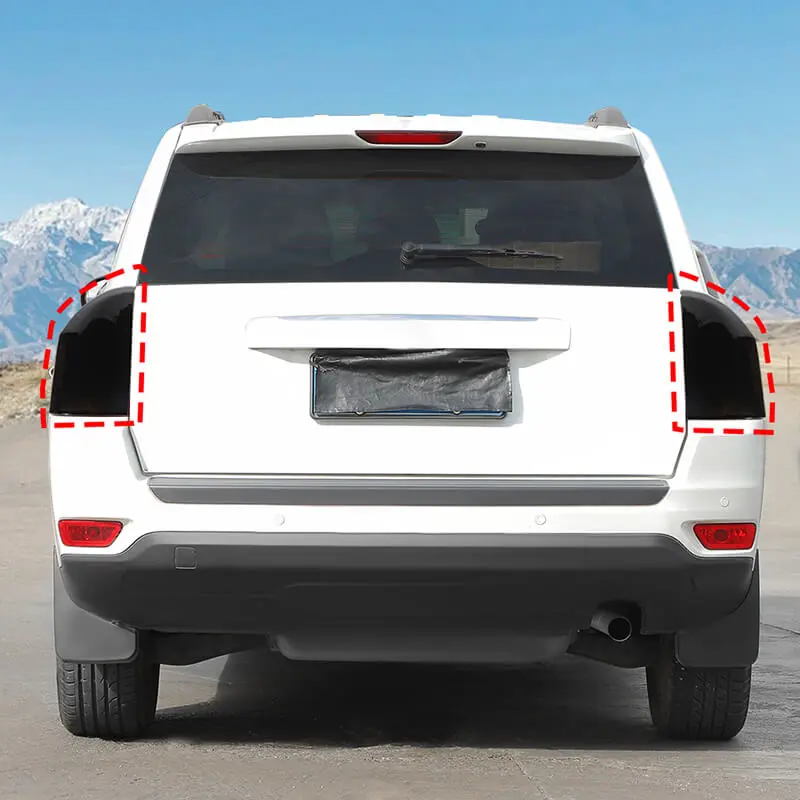 For 2011-2016 Jeep Compass Rear Taillight Tail Lamp Guard Cover Decor Trim - Image 3