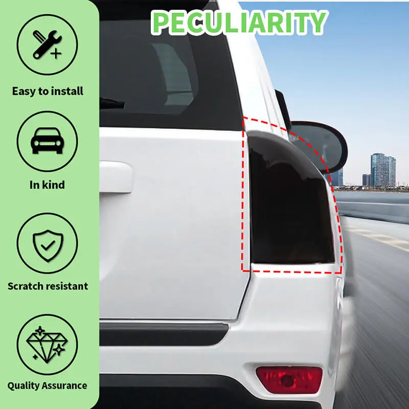 For 2011-2016 Jeep Compass Rear Taillight Tail Lamp Guard Cover Decor Trim - Image 4