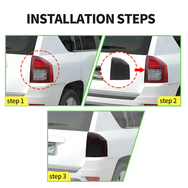 For 2011-2016 Jeep Compass Rear Taillight Tail Lamp Guard Cover Decor Trim - Image 5
