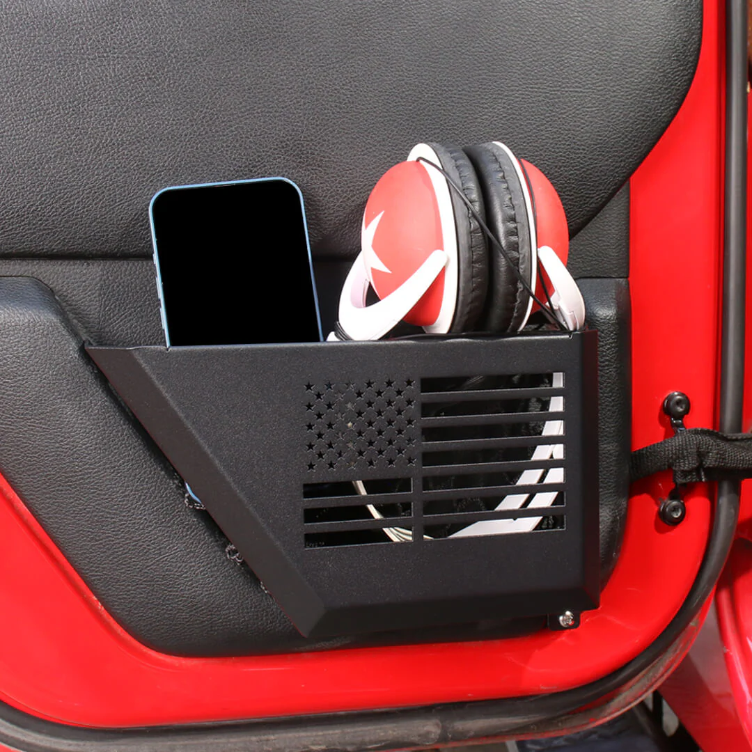 For 2011-2017 Jeep Wrangler JK Interior Front Rear Door Mesh Storage Box (4 pcs) - Image 7