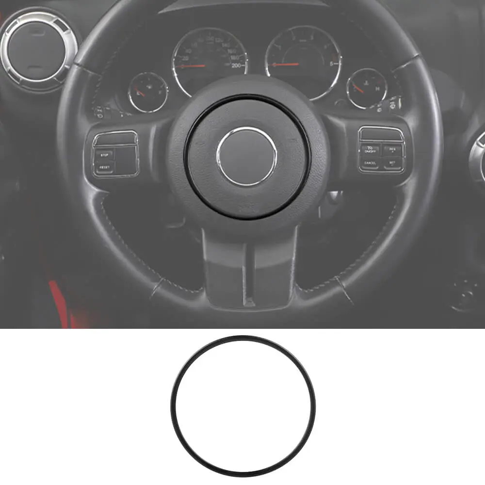 For Jeep 2011-2018 Wrangler JK /2011-2013 Grand Cherokee/2010-2015 Compass/ 2011-2015 Patriot Steering Wheel Center Cover Trim Ring