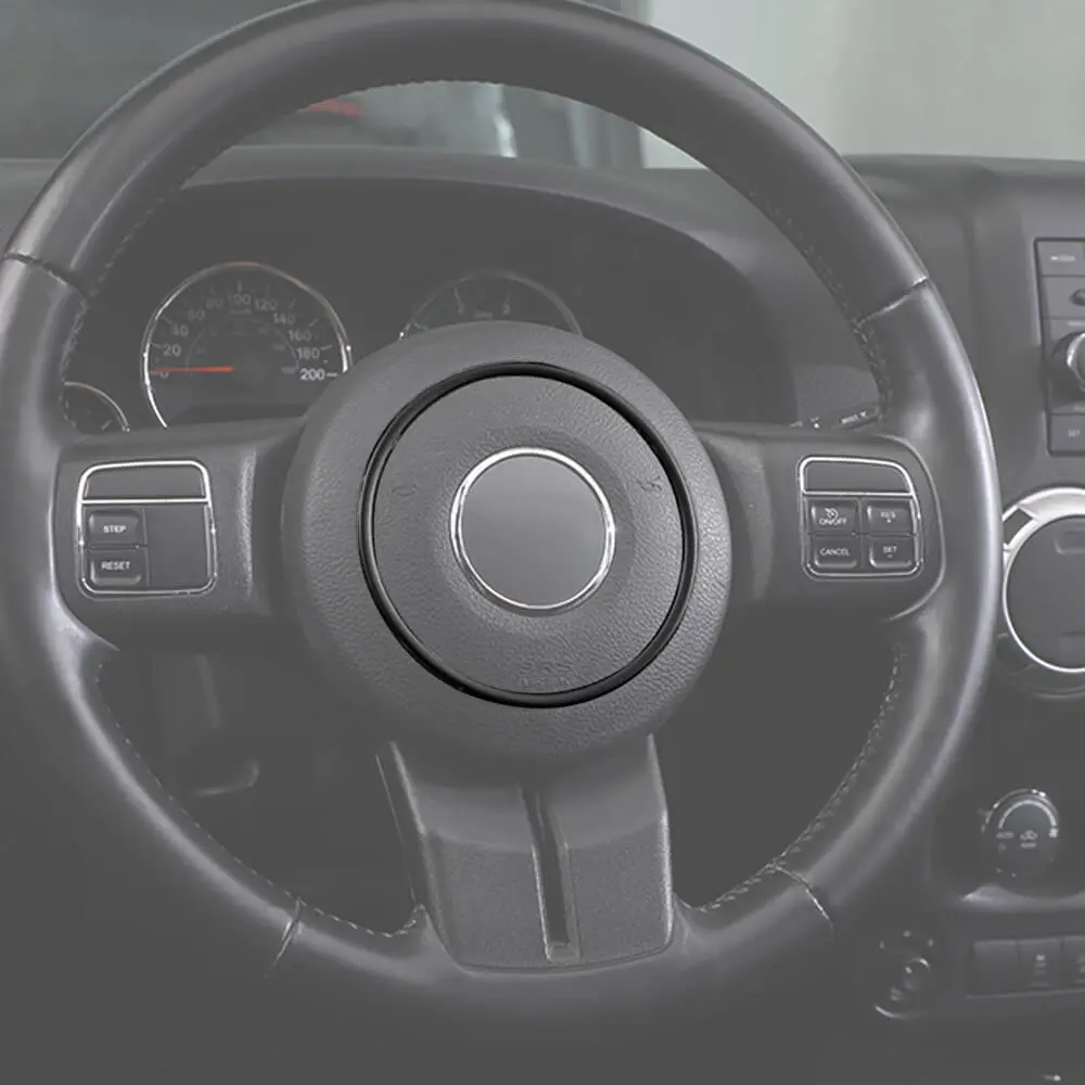 For Jeep 2011-2018 Wrangler JK /2011-2013 Grand Cherokee/2010-2015 Compass/ 2011-2015 Patriot Steering Wheel Center Cover Trim Ring - Image 3