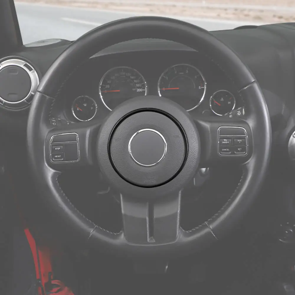 For Jeep 2011-2018 Wrangler JK /2011-2013 Grand Cherokee/2010-2015 Compass/ 2011-2015 Patriot Steering Wheel Center Cover Trim Ring - Image 4