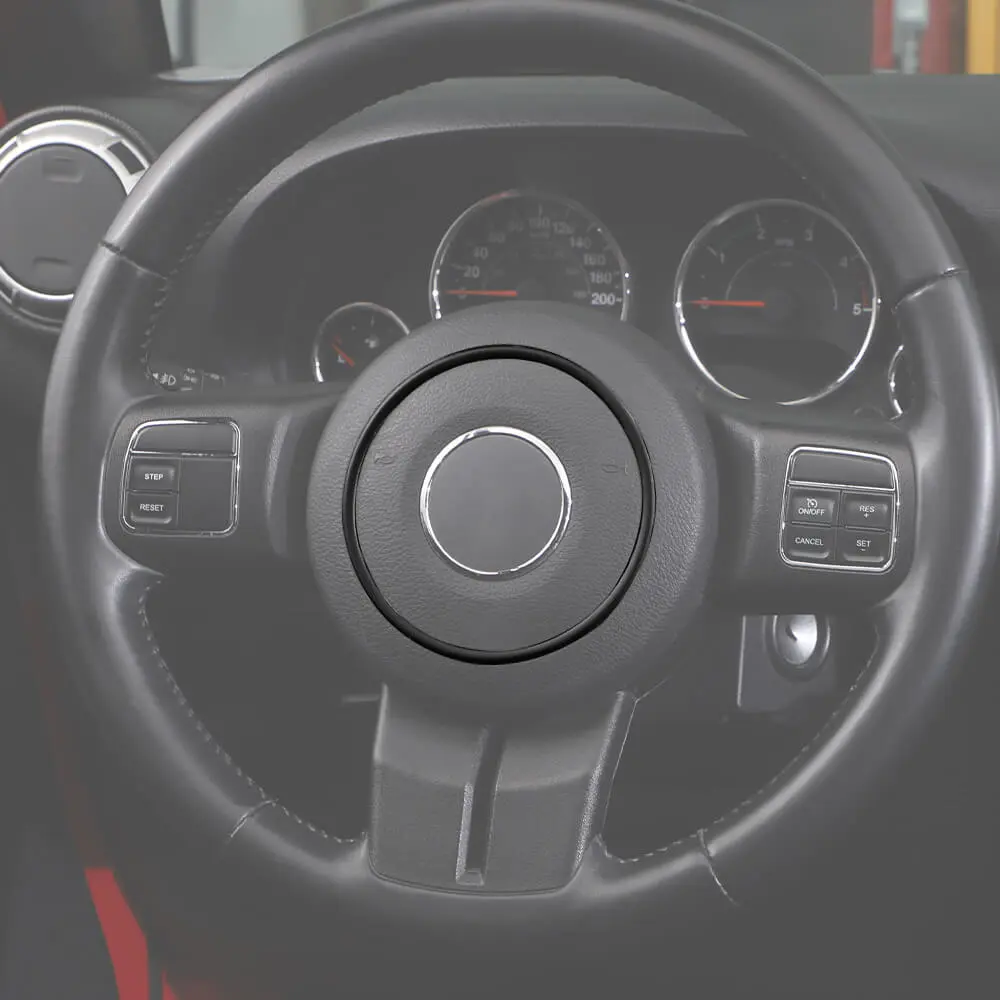For Jeep 2011-2018 Wrangler JK /2011-2013 Grand Cherokee/2010-2015 Compass/ 2011-2015 Patriot Steering Wheel Center Cover Trim Ring - Image 5