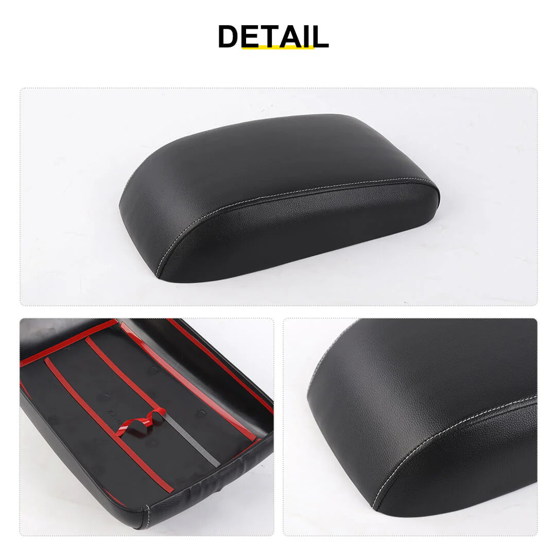 For 2011-2018 Jeep Wrangler JK Center Consol Armrest Box Pad Leather Cover Trim - Image 10
