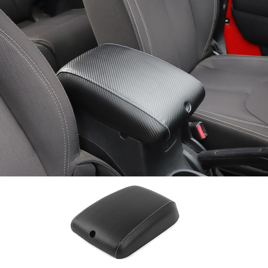 For 2011-2018 Jeep Wrangler JK Center Consol Armrest Box Pad Leather Cover Trim - Image 13