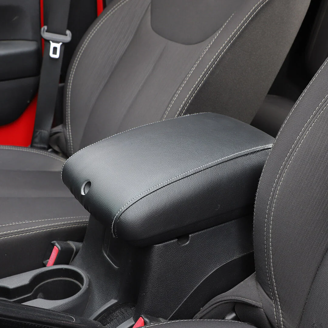 For 2011-2018 Jeep Wrangler JK Center Consol Armrest Box Pad Leather Cover Trim - Image 4
