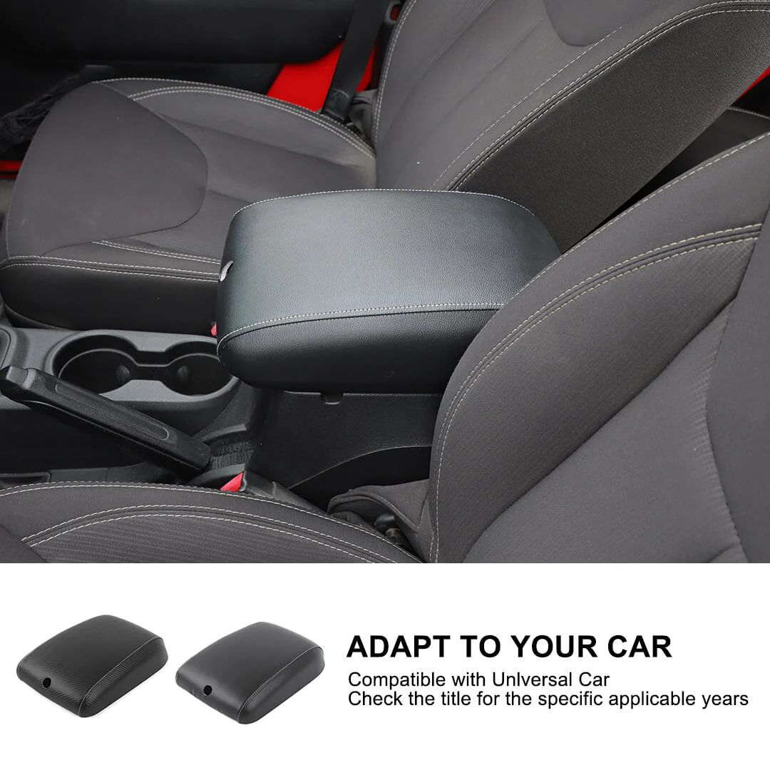 For 2011-2018 Jeep Wrangler JK Center Consol Armrest Box Pad Leather Cover Trim - Image 7
